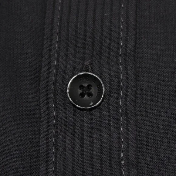 Rag & Bone NWT Finch Gauze Casual Button Down Shirt Size M in Dark Gray Stripes